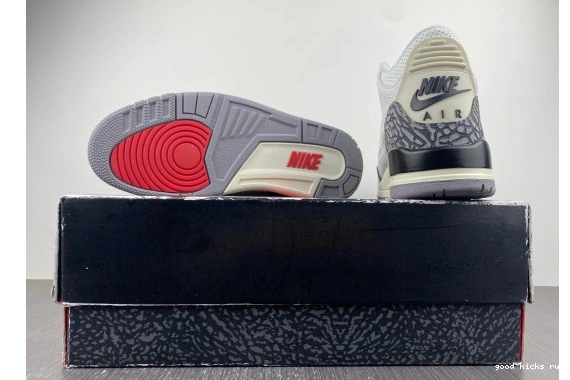 DN3707-100 Cement DN3707-100 Reimagined White Retro Jordan 3 0331